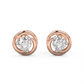 Diamond Earring for her in Rose & White Gold DER23152