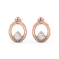 Diamond Earring for her in Rose & White Gold DER23154