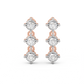 Diamond Earring for her in Rose & White Gold DER23161