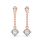 Diamond Earring for her in Rose & White Gold DER23162