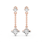 Diamond Earring for her in Rose & White Gold DER23165