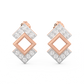 Diamond Earring for her in Rose & White Gold DER23177