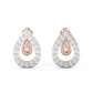 Diamond Earring for her in Rose Gold DER23178