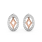 Diamond Earring for her in White & Rose Gold DER23203