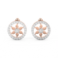 Diamond Earring for her in White & Rose Gold DER23289