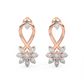 Diamond Earring for her in Rose & White Gold DER23295