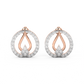 Diamond Earring for her in Rose Gold DER23305