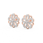 Diamond Earring for her in White & Rose Gold DER23336