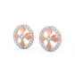 Diamond Earring for her in White & Rose Gold DER23338