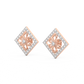Diamond Earring for her in White & Rose Gold DER23339