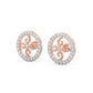 Diamond Earring for her in White & Rose Gold DER23340