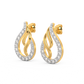 Diamond Earring for her in White & Yellow Gold DER23342
