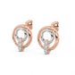 Diamond Earring for her in Rose & White Gold DER23357