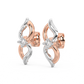 Diamond Earring for her in Rose & White Gold DER23362