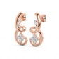 Diamond Earring for her in Rose & White Gold DER23363