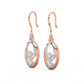 Diamond Earring for her in Rose & White Gold DER23364