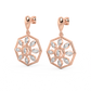 Diamond Earring for her in Rose & White Gold DER23368