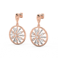 Diamond Earring for her in Rose & White Gold DER23371