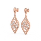 Diamond Earring for her in Rose & White Gold DER23380