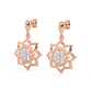Diamond Earring for her in Rose & White Gold DER23382