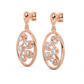 Diamond Earring for her in Rose Gold DER23384