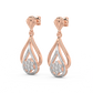 Diamond Earring for her in Rose & White Gold DER23386