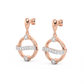 Diamond Earring for her in Rose Gold DER23422