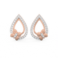 Diamond Earring for her in White & Rose Gold DER23427