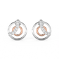 Diamond Earring for her in White & Rose Gold DER23428
