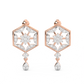 Diamond Earring for her in Rose Gold DER23436