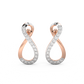 Diamond Earring for her in Rose Gold DER23449