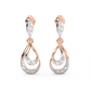 Diamond Earring for her in Rose & White Gold DER23451