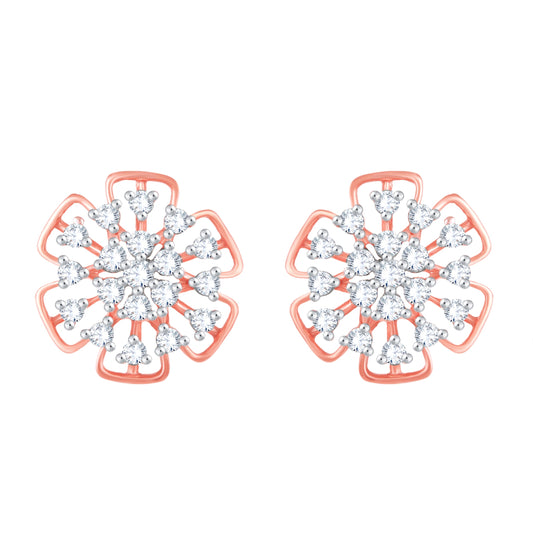 Diamond Earring for her in Rose Gold DER23756
