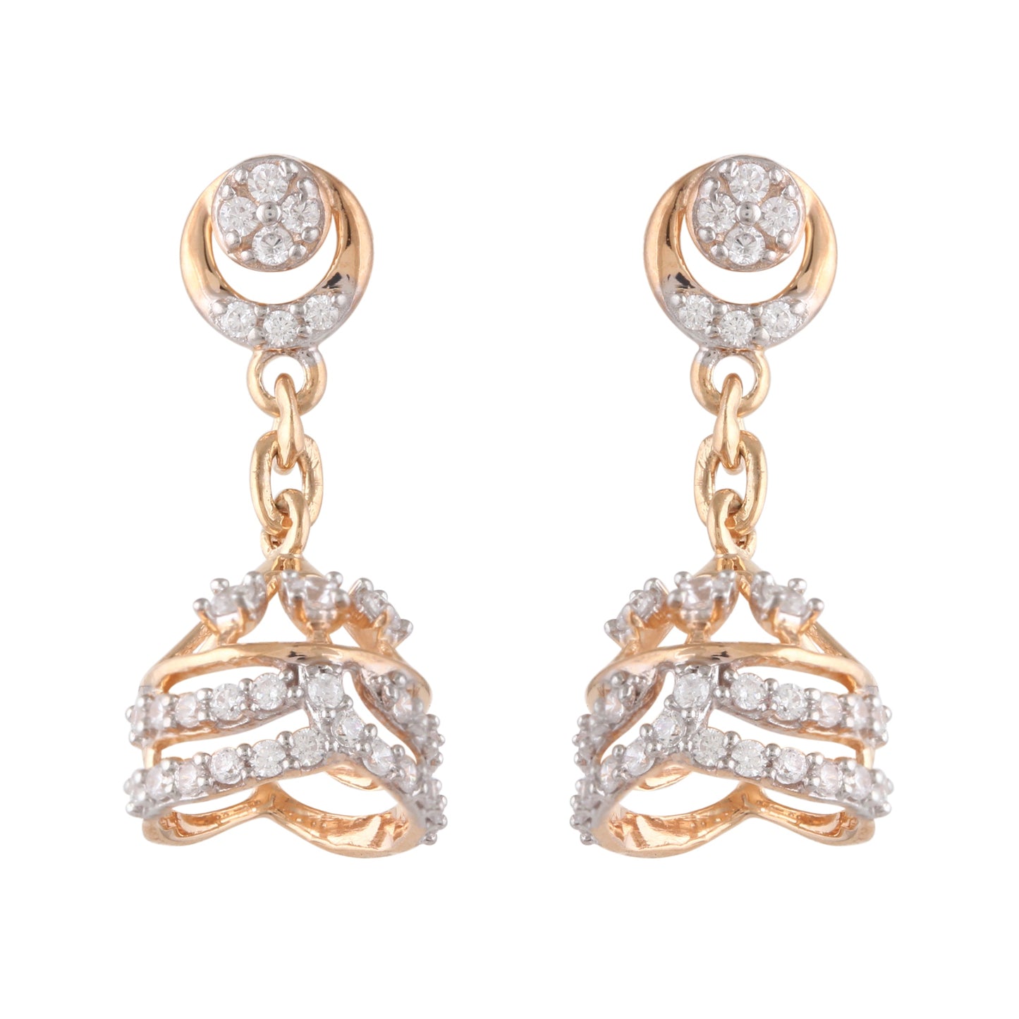 Diamond Earring for her in Yellow Gold DER23758