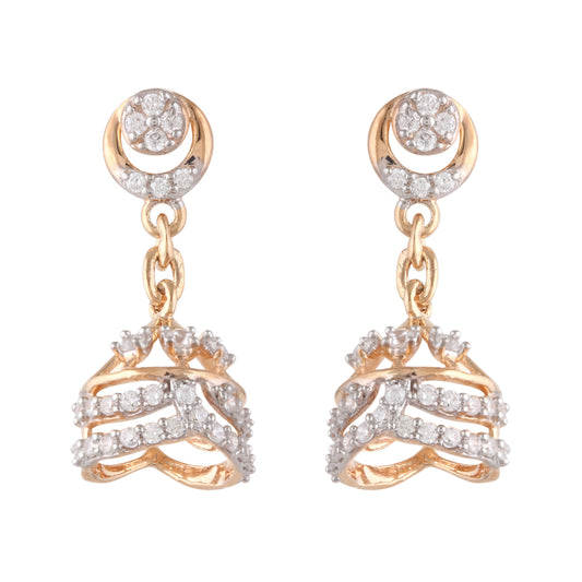 Diamond Earring for her in Yellow Gold DER23758
