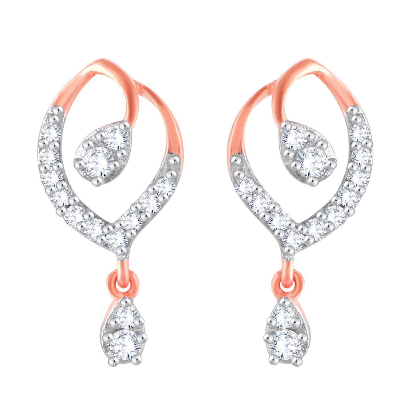 Diamond Earring for her in Rose Gold DER23759