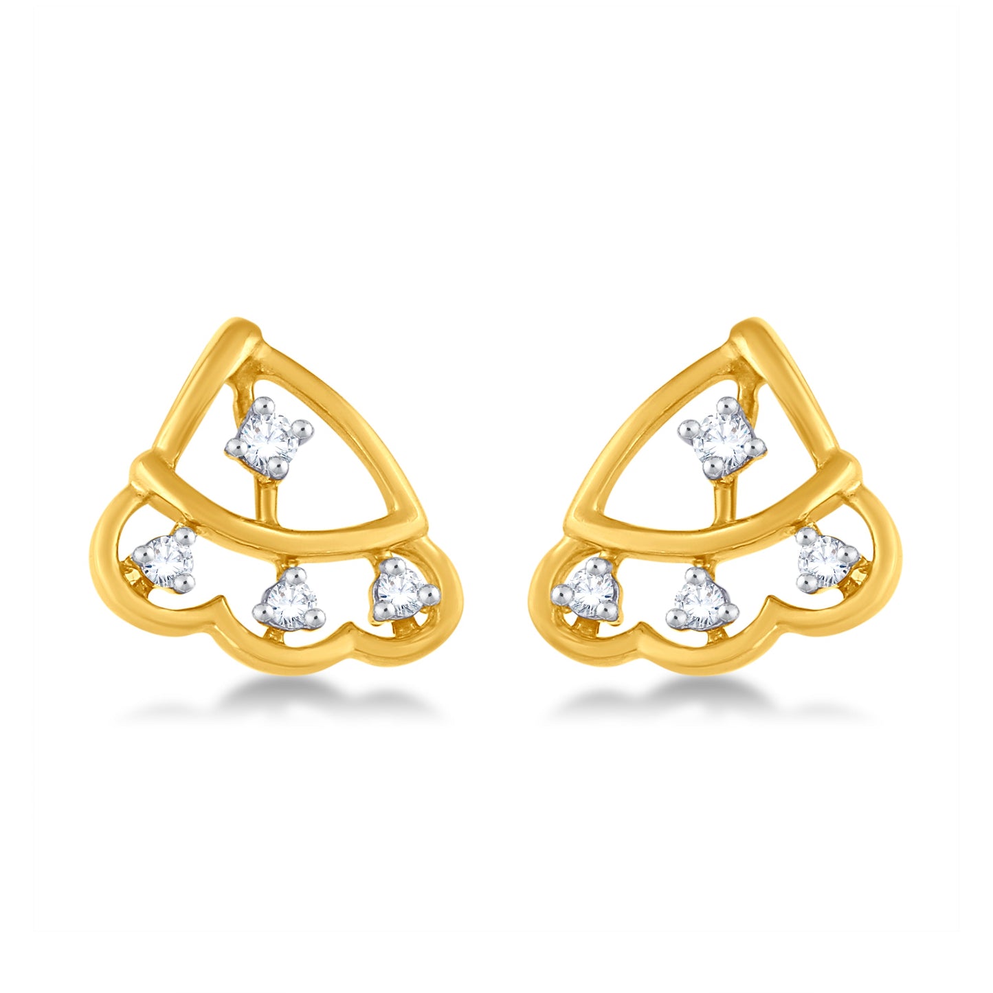 Diamond Earring for her in Yellow Gold DER23766