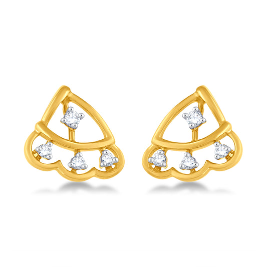 Diamond Earring for her in Yellow Gold DER23766