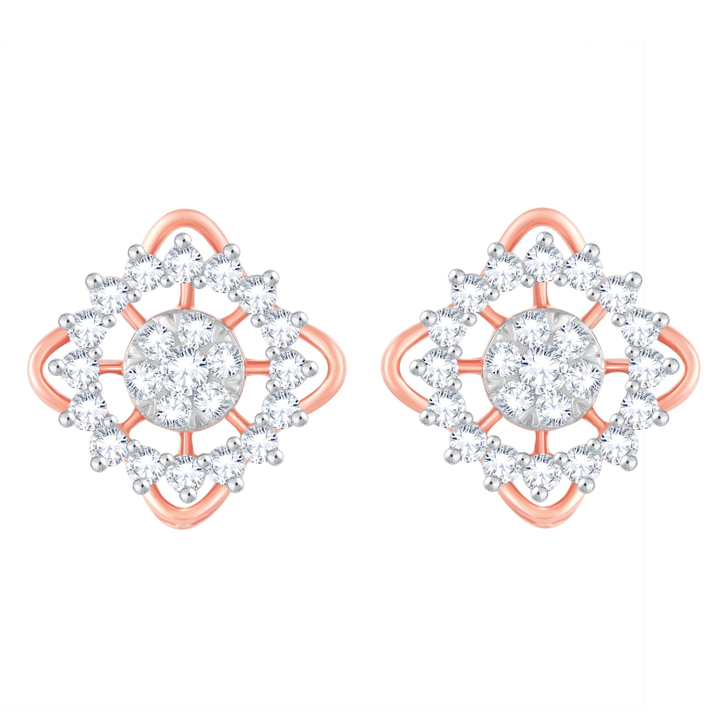 Diamond Earring for her in Rose Gold DER23772