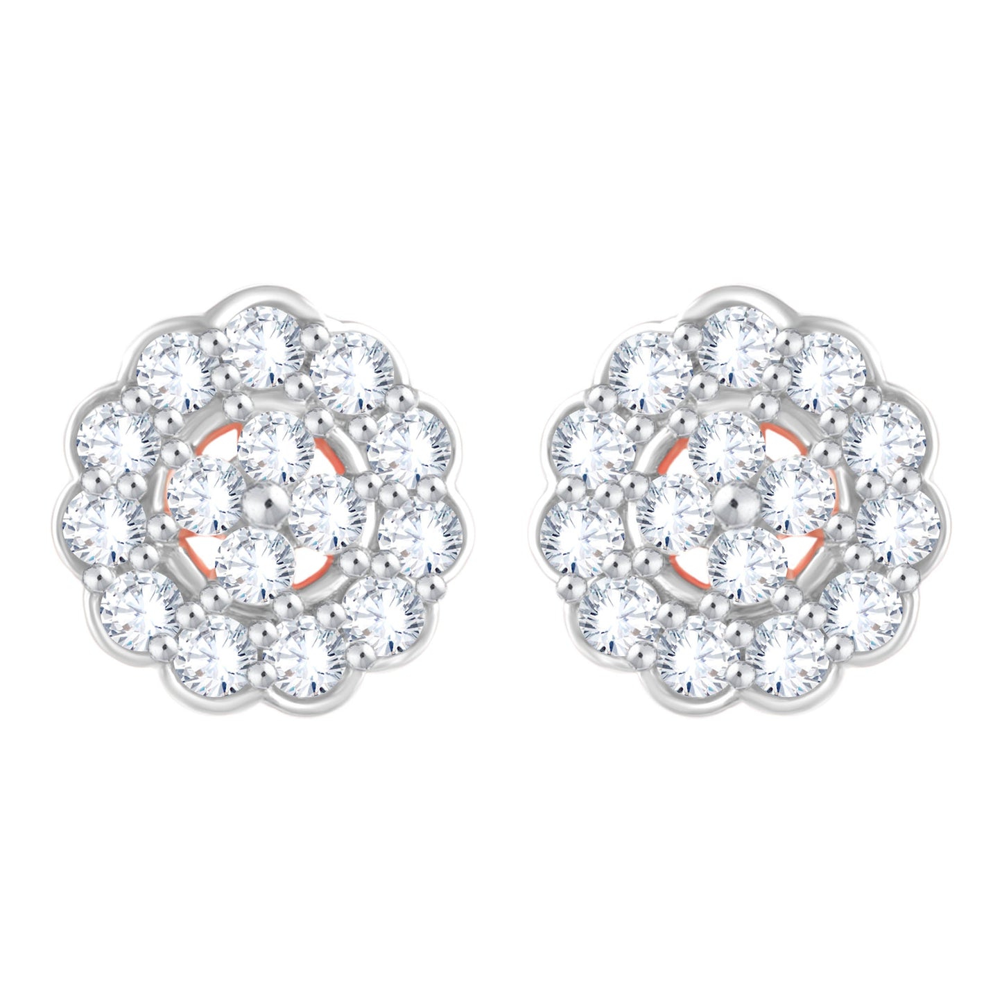 Diamond Earring for her in Rose Gold DER23777