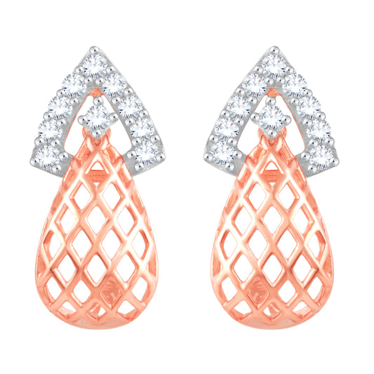 Diamond Earring for her in Rose Gold DER23778