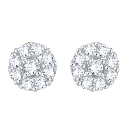 Diamond Earring for her in White Gold DER23779