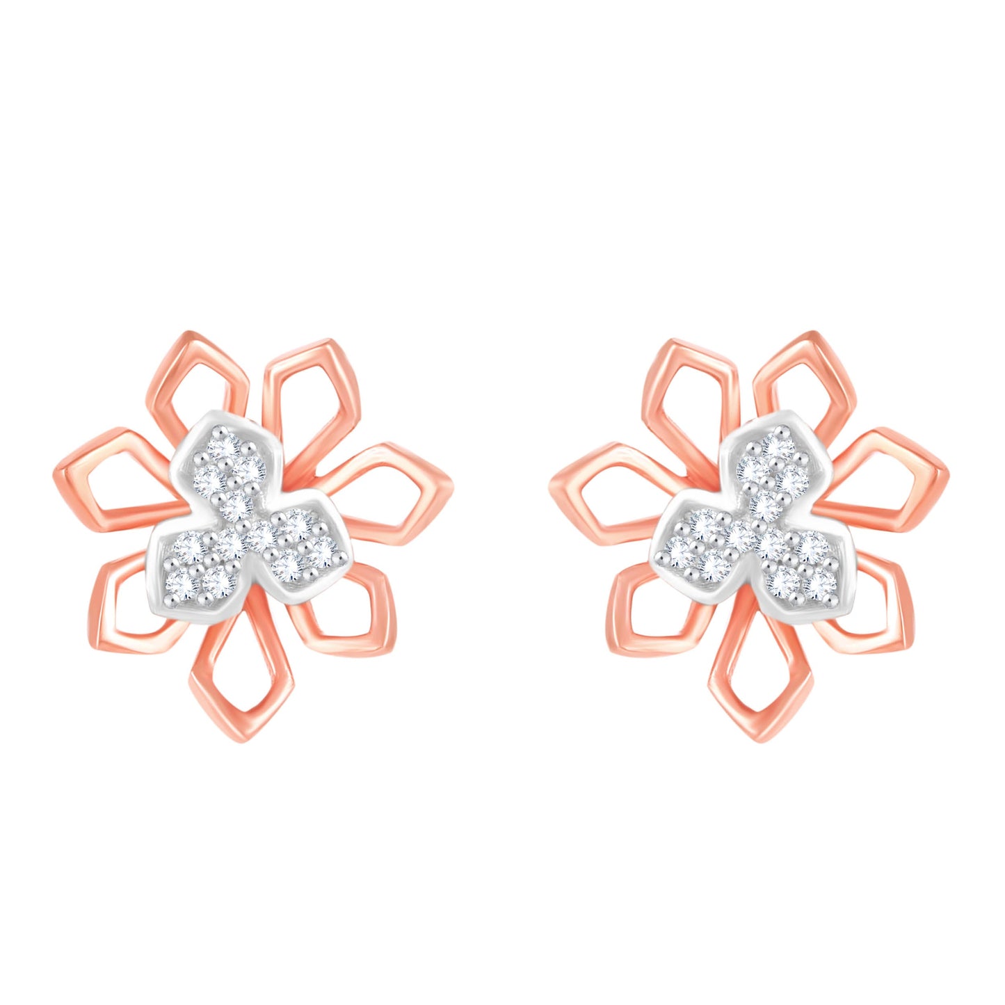 Diamond Earring for her in Rose Gold DER23786