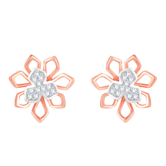 Diamond Earring for her in Rose Gold DER23786