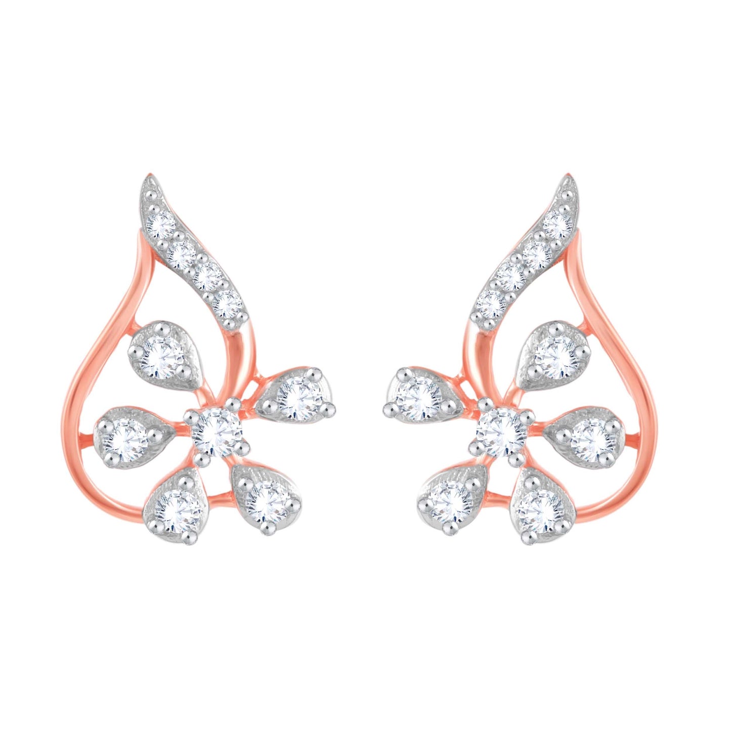 Diamond Earring for her in Rose Gold DER23791