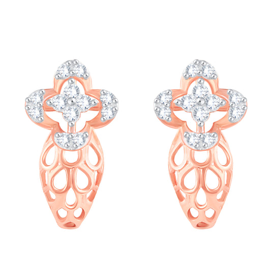 Diamond Earring for her in Rose Gold DER23802