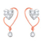Diamond Earring for her in Rose Gold DER23812