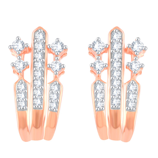 Diamond Earring for her in Rose Gold DER23817