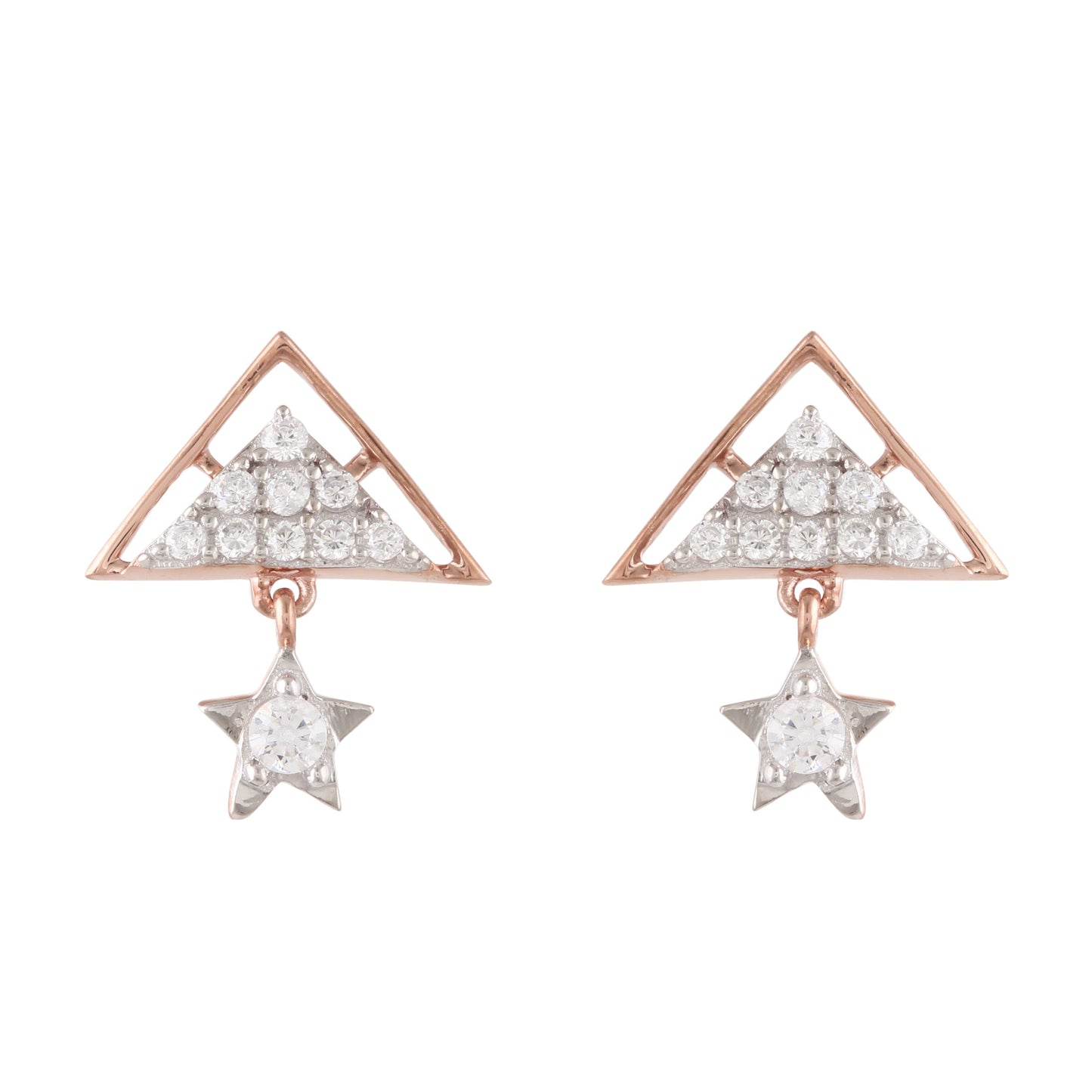 Diamond Earring for her in Rose Gold DER23818