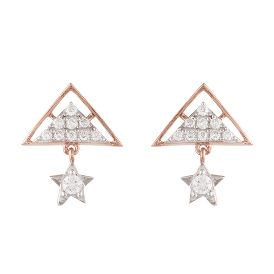 Diamond Earring for her in Rose Gold DER23818